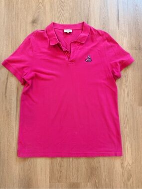 Faconnable Hot Pink Polo with Embroidered Crest